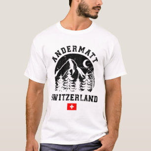 Andermatt Switzerland Ski Resort Alps Alpine Skiin T-Shirt