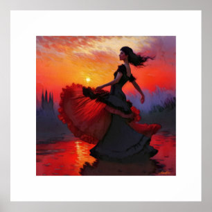 Anders Artistry* Flamingo Dancer #4* Poster