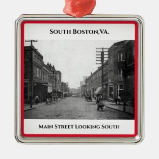 Anders Artistry*Main Street 1900*South Boston,VA.  Metal Ornament