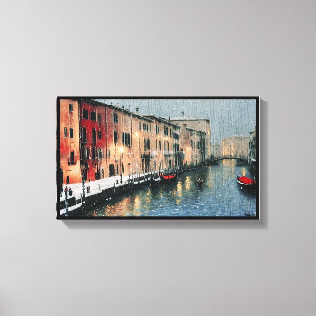 Anders Artistry* Rain On The Window In Venice* Canvas Print (Front)