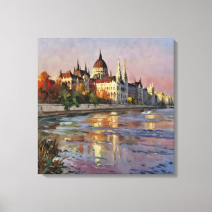 Anders Artistry"Sunset Over Budapest" Canvas Print
