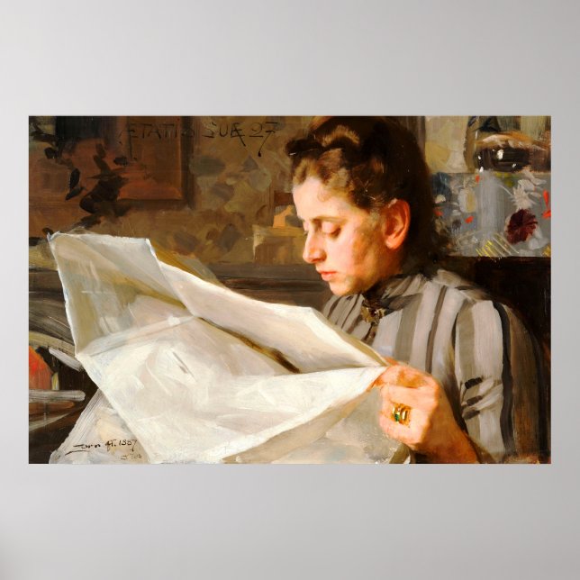 Anders Zorn - Reading CC0275 Poster (Front)
