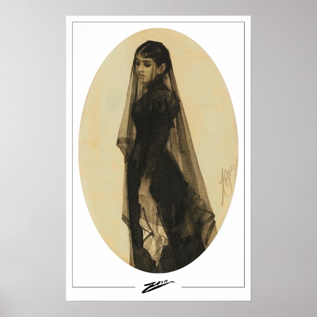 Anders Zorn Zedign Affiche d'art #344 (Devant)