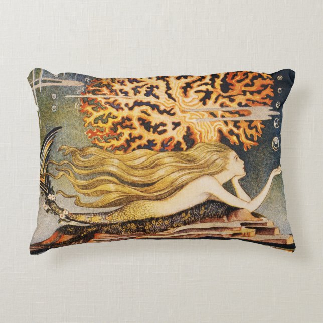 Andersen: Little Mermaid Drawing Accent Pillow (Front)