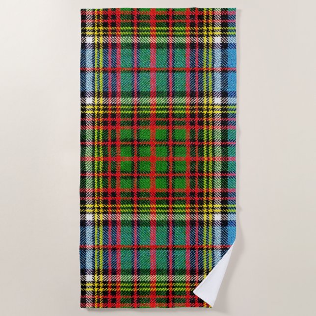 Anderson Clan Ancient Tartan Beach Towel (Front)