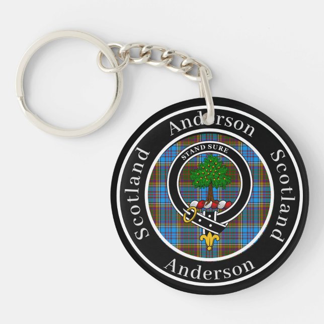 Anderson Clan Badge & Tartan Acrylique (Devant)