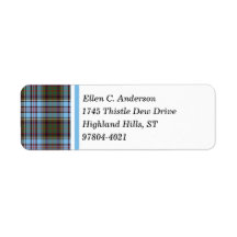Anderson Clan Bleu clair Tartan écossais