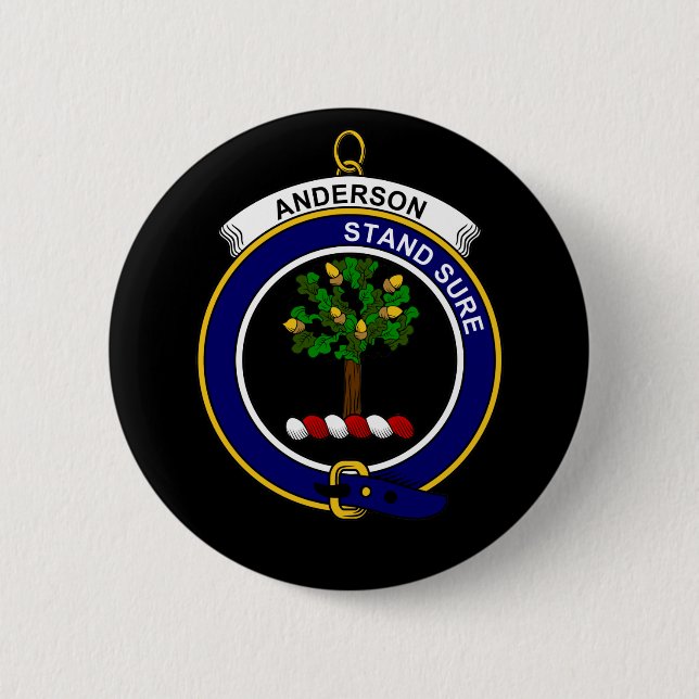 Anderson - Clan Crest 2 Inch Round Button (Front)