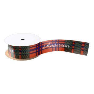 Anderson clan Plaid Scottish tartan Satin Ribbon
