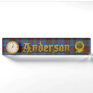 Anderson Clan Tartan & Motif Nameplate