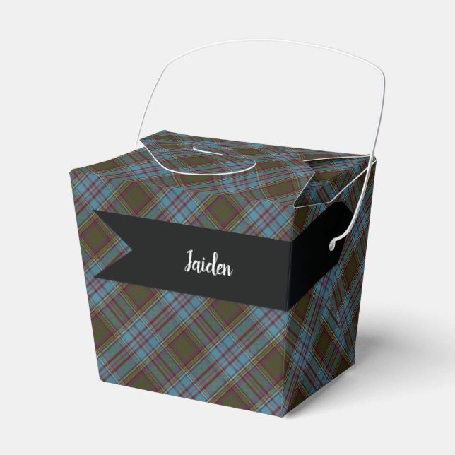 Anderson Clan Tartan Plaid Pattern Scottish Favor Box (Front Side)