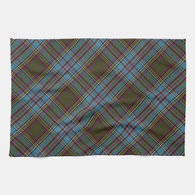 Anderson Clan Tartan Plaid Pattern Scottish Kitchen Towel (Horizontal)