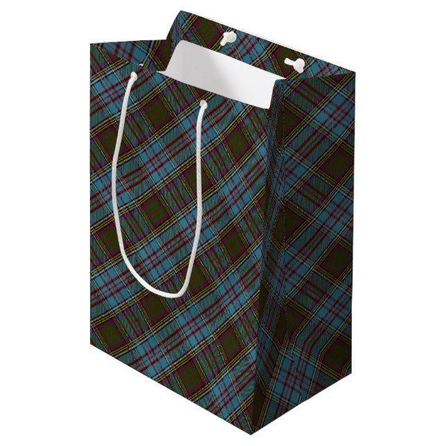 Anderson Clan Tartan Plaid Pattern Scottish Medium Gift Bag (Front Angled)