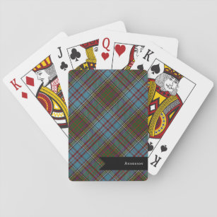 Anderson Clan Tartan Plaid Pattern Scottish Playing Cards