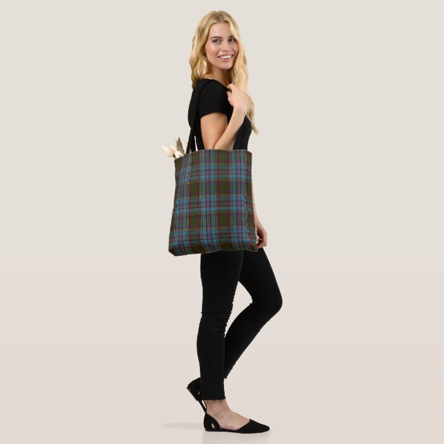 Anderson Clan Tartan Plaid Pattern Scottish Tote Bag (On Model)