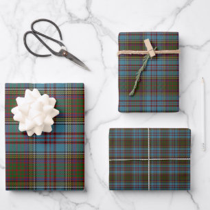 Anderson Clan Tartan Plaid Pattern Scottish Wrapping Paper Sheet