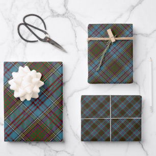 Anderson Clan Tartan Plaid Pattern Scottish Wrapping Paper Sheet