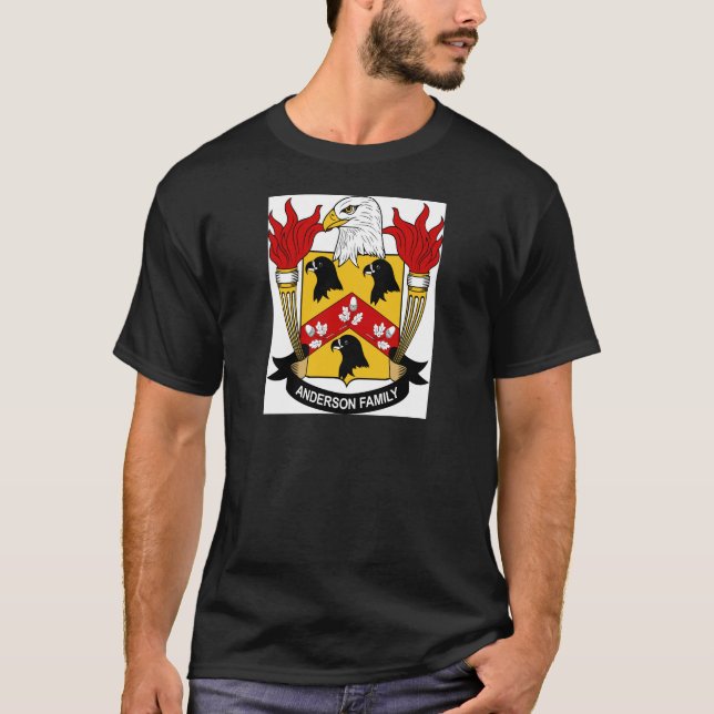 Anderson Family Coat of Arms T-Shirt (Front)