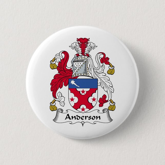 Anderson Family Crest 2 Inch Round Button (Front)