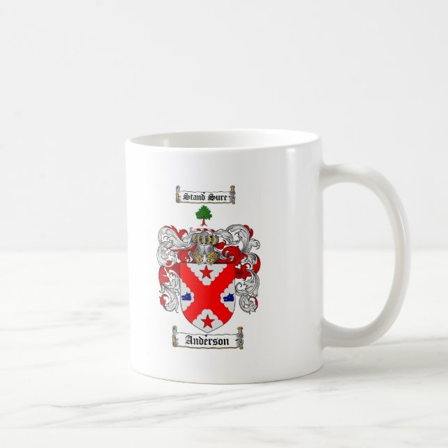 ANDERSON FAMILY CREST -  ANDERSON COAT OF ARMS COFFEE MUG (Right)