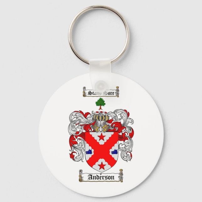 ANDERSON FAMILY CREST -  ANDERSON COAT OF ARMS KEYCHAIN (Front)