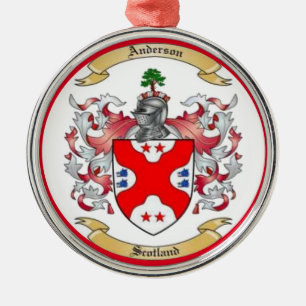Anderson Family Crest*   Metal Ornament