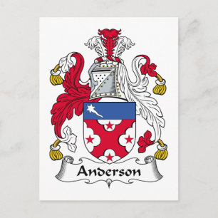Anderson Family Crest Postcard