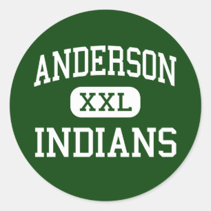 Anderson - Indians - High - Anderson Indiana Classic Round Sticker