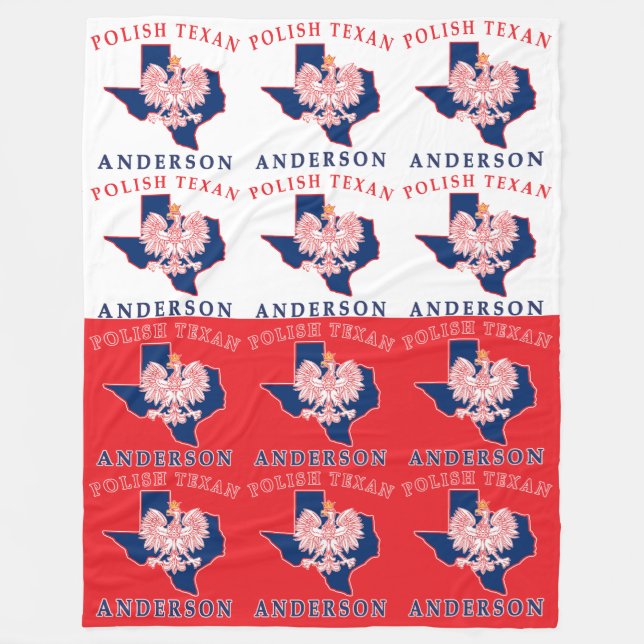 Anderson Polish Texan Large Fleece Blanket (Front)