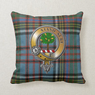Anderson Tartan & Badge Throw Pillow