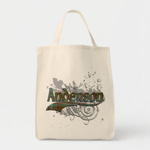 Anderson Tartan Grunge Tote Bag