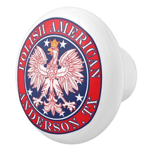 Anderson Texas Polish American Eagle Ceramic Knob (Right)