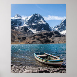 Andes Mountain Climbing Ice Peak - Bolivia Trek Poster