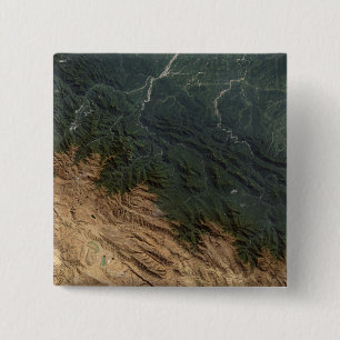 Andes Mountains 2 Inch Square Button
