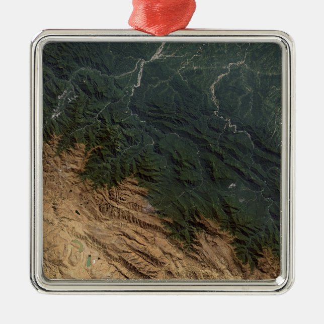 Andes Mountains Metal Ornament (Front)
