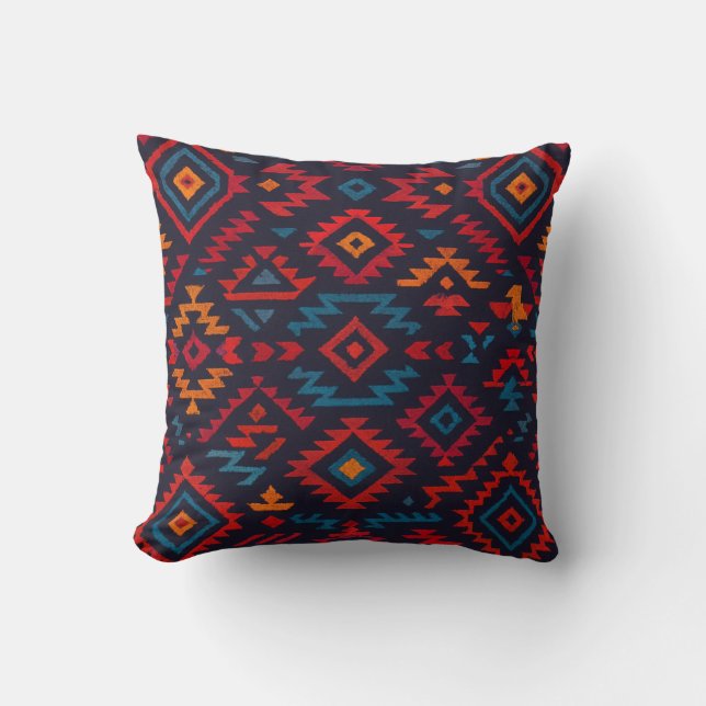 Andes Pulse – Bold Tribal  Throw Pillow (Front)