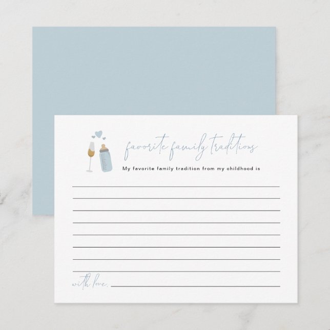 ANDI Blue Poppin Bottles Family Traditions Enclosu Enclosure Card (Front/Back)