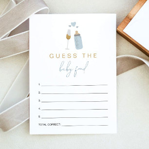 ANDI Blue Poppin' Bottles Guess the Baby Food Game Invitation