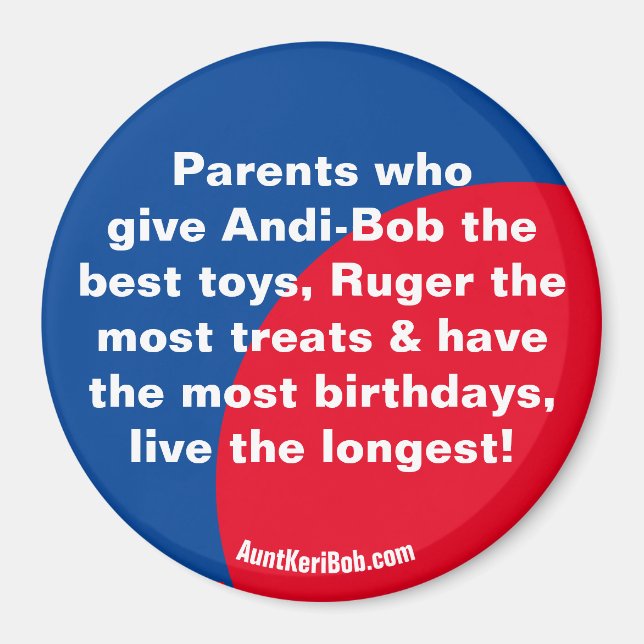 Andi-Bob Ruger Parents Magnet (Front)