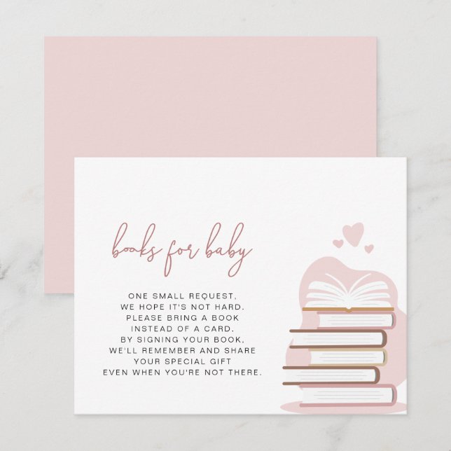 ANDI Dusty Rose Blush Pink Books for Baby Card (Front/Back)