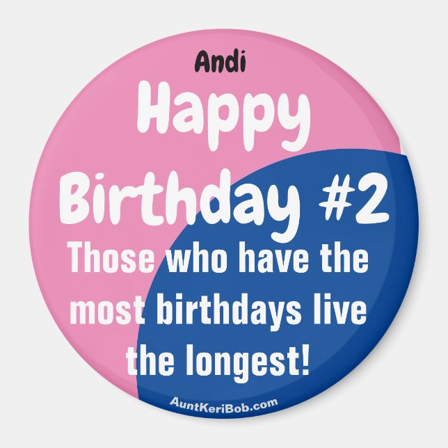 Andi Happy Birthday #2 Girl Magnet (Front)