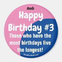 Andi Happy Birthday #3 Girl Magnet