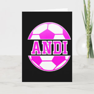 Andi Name Girls Soccer Play Football Sports Fan Ba Card