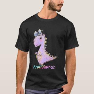 Andi Name Shirt Girl Dinosaur Birthday Andrea Andi