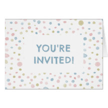 Andie Confetti Watercolor Dots Birthday Invite