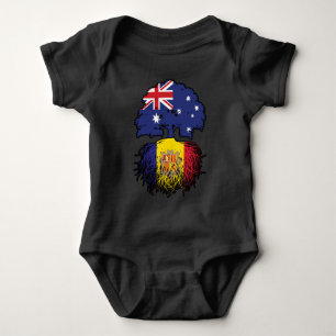 Andorra Andorran Australian Australia Tree Roots Baby Bodysuit