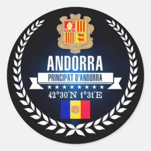 Andorra Classic Round Sticker
