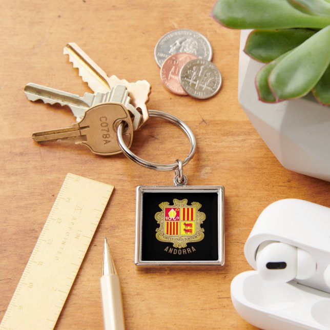 Andorra coat of arms keychain (Desk)