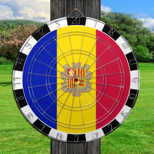 Andorra Dartboard, game board, Andorran Flag Dartboard