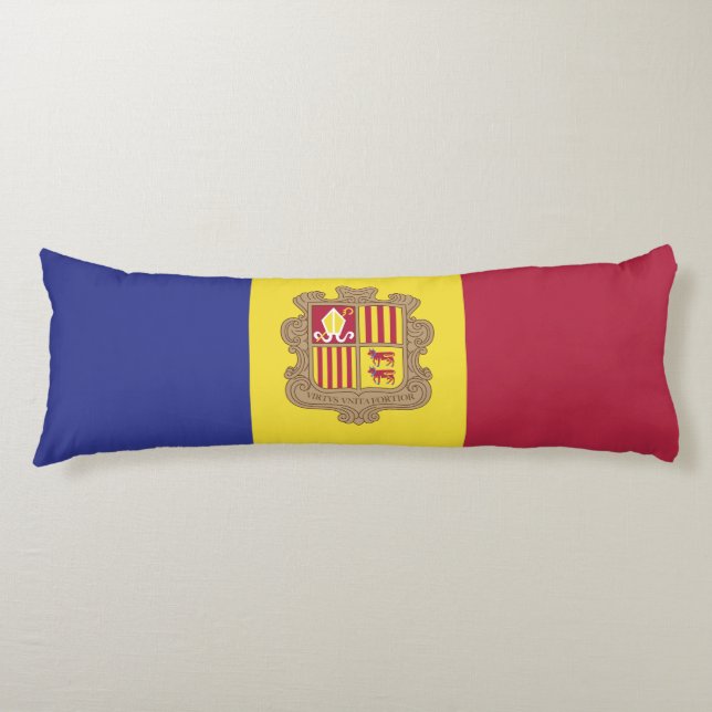 Andorra flag body pillow (Front)
